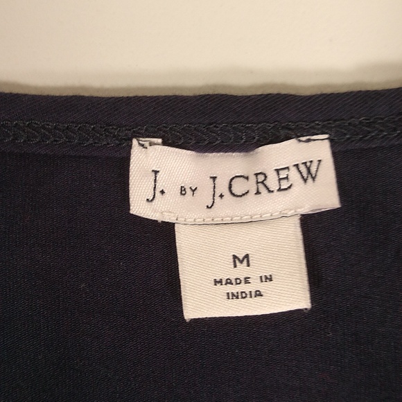 J. Crew navy blue tank top lettuce edge pajama top M - Picture 5 of 8